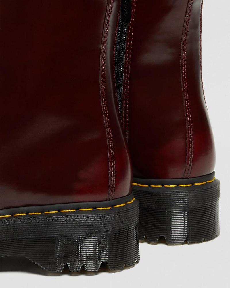 Botas Plataforma Dr Martens Vegan Jadon II Hombre Rosas Rojos | MX 246QMA